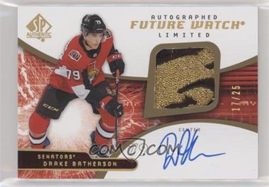 2018-19 SP Authentic - 2008-09 Retro Future Watch Autographed Patches #R-DB - Drake Batherson /25 [EX to NM]