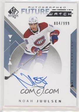 2018-19 SP Authentic - [Base] #153 - Autographed Future Watch - Noah Juulsen /999