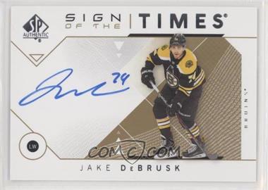 2018-19 SP Authentic - Sign of the Times #SOTT-JD - 2019-20 SP Authentic Update - Jake DeBrusk