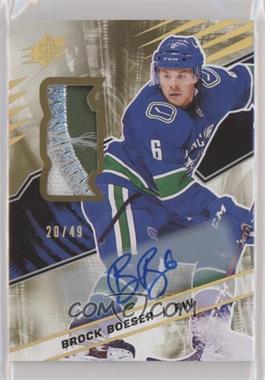 2018-19 SPx - [Base] - Gold Premium Material Autographs #8 - Tier 1 - Stars - Brock Boeser /49