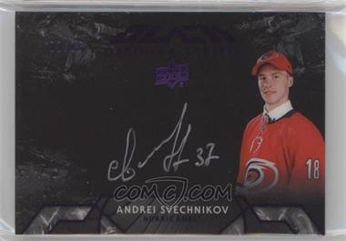 2018-19 SPx - UD Black Obsidian Scripts - Purple #OS-AS - Rookies - Andrei Svechnikov /35