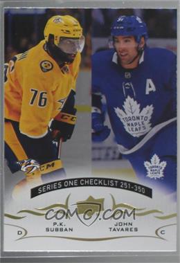 2018-19 Upper Deck - [Base] - Silver Foil #449 - Checklist - P.K. Subban, John Tavares