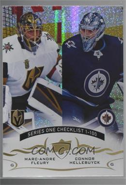 2018-19 Upper Deck - [Base] - Speckled Rainbow Foil #199 - Checklist - Marc-Andre Fleury, Connor Hellebuyck