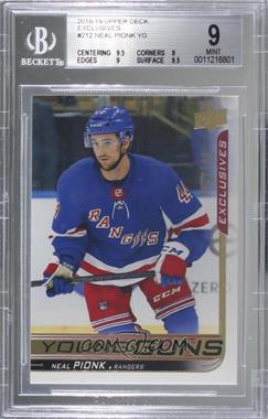 2018-19 Upper Deck - [Base] - UD Exclusives #212 - Young Guns - Neal Pionk /100 [BGS 9 MINT]