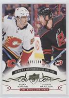 Checklist - Noah Hanifin, Dougie Hamilton #/100