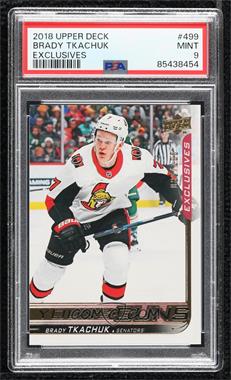 2018-19 Upper Deck - [Base] - UD Exclusives #499 - Young Guns - Brady Tkachuk /100 [PSA 9 MINT]