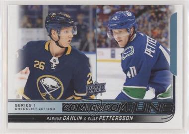 2018-19 Upper Deck - [Base] #250 - Young Guns - Rasmus Dahlin & Elias Pettersson