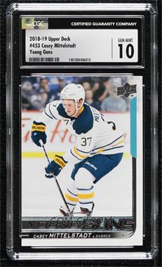 2018-19 Upper Deck - [Base] #453 - Young Guns - Casey Mittelstadt [CGC 10 Gem Mint]