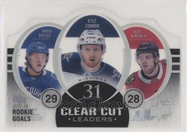 2018-19 Upper Deck - Clear Cut Leaders Trios #CCL-RGS - Kyle Connor, Brock Boeser, Alex DeBrincat