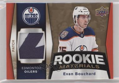 2018-19 Upper Deck - Rookie Materials - Patch #RM-BO - Evan Bouchard /25