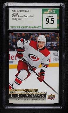 2018-19 Upper Deck - UD Canvas #C119 - Young Guns - Andrei Svechnikov [CSG 9.5 Gem Mint]