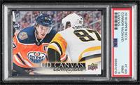 Connor McDavid (Facing off against Sidney Crosby) [PSA 9 MINT]