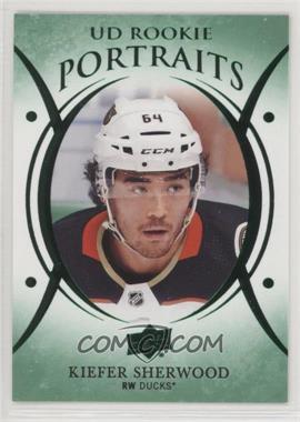 2018-19 Upper Deck - UD Portraits - Green #P-86 - Rookies - Kiefer Sherwood