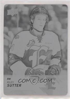 2018-19 Upper Deck CHL - [Base] - Printing Plate Black #40 - Riley Sutter /1