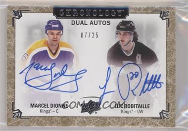 2018-19 Upper Deck Chronology - Dual Autographs #DA-DR - 2019-20 Upper Deck Chronology Update - Marcel Dionne, Luc Robitaille /25