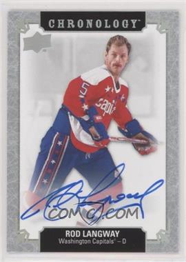 2018-19 Upper Deck Chronology - Franchise History Autographs #FH-WA-RL - Rod Langway