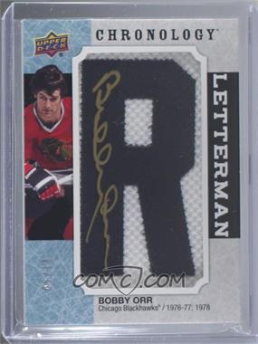 2018-19 Upper Deck Chronology - Letterman Patches Letter Relics - Autographs #L-CH-BO - Bobby Orr /10