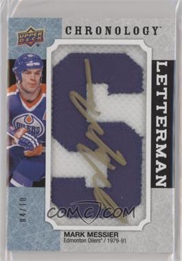 2018-19 Upper Deck Chronology - Letterman Patches Letter Relics - Autographs #L-ED-MM - Mark Messier /10