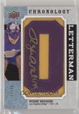 2018-19 Upper Deck Chronology - Letterman Patches Letter Relics - Autographs #L-LA-RV - 2019-20 Upper Deck Chronology Update - Rogie Vachon /15