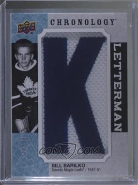 2018-19 Upper Deck Chronology - Letterman Patches Letter Relics #L-TO-BB - Bill Barilko /35