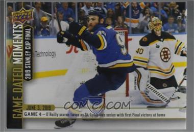 2018-19 Upper Deck Game Dated Moments - [Base] #100 - (June 3, 2019) – Stanley Cup Final Game 4 – The Blues Lick Their Wounds and Comeback with an Impressive Win at Home to Even Series