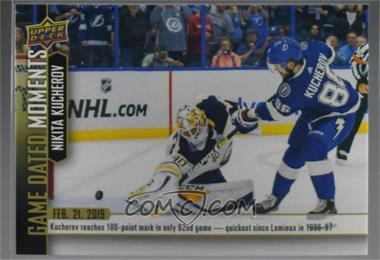 2018-19 Upper Deck Game Dated Moments - [Base] #62 - (Feb. 22, 2019) – Nikita Kucherov Becomes the Fastest to Reach 100 Points in a Season Since Lemieux in ‘96-97