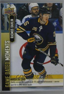 2018-19 Upper Deck Game Dated Moments - [Base] #76 - (Mar. 20, 2019) – Dahlin Passes Orr with 39-Points, the 2nd Most by an 18 Year Old Defenseman