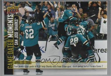 2018-19 Upper Deck Game Dated Moments - [Base] #91 - (Apr. 23, 2019) – Sharks Only 2nd Team to Rally From Down 3 in 3rd Period to Win a Game 7 Matchup