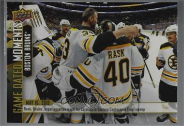 2018-19 Upper Deck Game Dated Moments - [Base] #95 - (May 16, 2019) – Bruins Advance to Stanley Cup Final for 20th Time after Sweep of the Canes