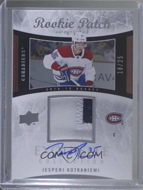 2018-19 Upper Deck Ice - Exquisite Collection 2004-05 Rookie Auto Patch Tribute #05T-JK - Jesperi Kotkaniemi /25