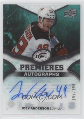 2018-19 Upper Deck Ice - Ice Premieres Autographs #IPA-AN - 2019-20 Upper Deck Ice Update - Joey Anderson /299