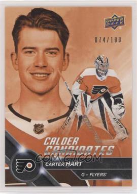 2018-19 Upper Deck MVP - Pack Wars Calder Candidates Achievements #CC-CH - Carter Hart /100