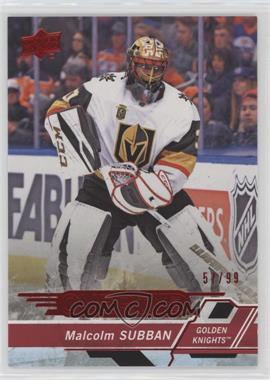 2018-19 Upper Deck Overtime - [Base] - Red Foil #10 - Malcolm Subban /99