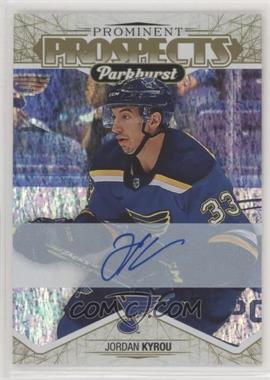 2018-19 Upper Deck Parkhurst - Prominent Prospects - Gold Autographs #PP-8 - Jordan Kyrou