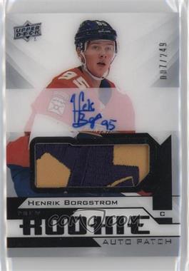 2018-19 Upper Deck Premier - Acetate Rookie Auto Patch #AR-HB - Henrik Borgstrom /249