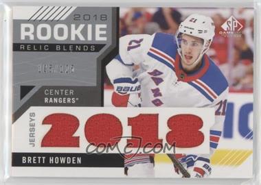 2018-19 Upper Deck SP Game Used - 2018 Rookie Relic Blends #RRB-BH - Brett Howden /125