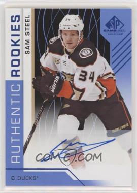 2018-19 Upper Deck SP Game Used - [Base] - Blue Auto #117 - Authentic Rookies - Sam Steel