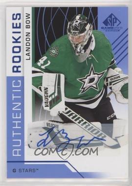 2018-19 Upper Deck SP Game Used - [Base] - Blue Auto #123 - Authentic Rookies - Landon Bow