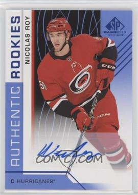 2018-19 Upper Deck SP Game Used - [Base] - Blue Auto #127 - Authentic Rookies - Nicolas Roy