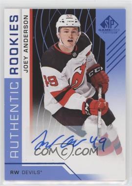 2018-19 Upper Deck SP Game Used - [Base] - Blue Auto #130 - Authentic Rookies - Joey Anderson