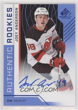 2018-19 Upper Deck SP Game Used - [Base] - Blue Auto #130 - Authentic Rookies - Joey Anderson