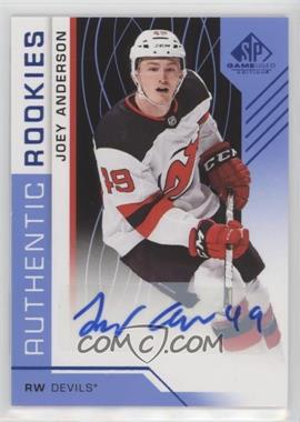 2018-19 Upper Deck SP Game Used - [Base] - Blue Auto #130 - Authentic Rookies - Joey Anderson