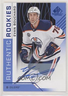 2018-19 Upper Deck SP Game Used - [Base] - Blue Auto #170 - Authentic Rookies - Evan Bouchard