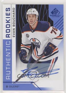 2018-19 Upper Deck SP Game Used - [Base] - Blue Auto #170 - Authentic Rookies - Evan Bouchard