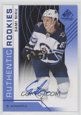 2018-19 Upper Deck SP Game Used - [Base] - Blue Auto #177 - Authentic Rookies - Sami Niku