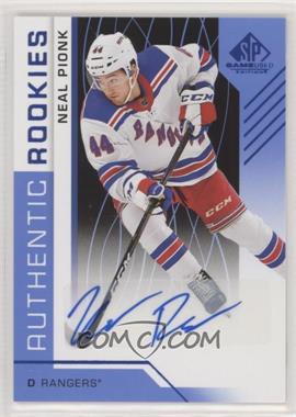 2018-19 Upper Deck SP Game Used - [Base] - Blue Auto #179 - Authentic Rookies - Neal Pionk