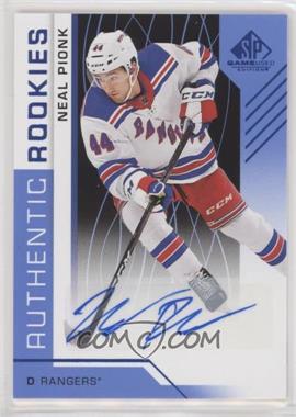 2018-19 Upper Deck SP Game Used - [Base] - Blue Auto #179 - Authentic Rookies - Neal Pionk