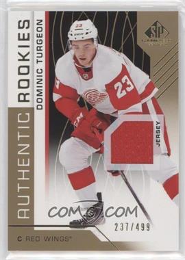 2018-19 Upper Deck SP Game Used - [Base] - Gold Jersey #114 - Authentic Rookies - Dominic Turgeon /499