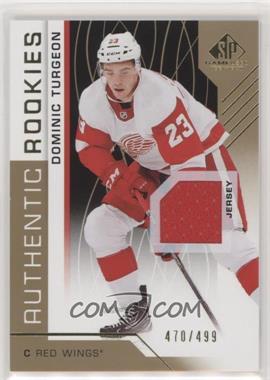 2018-19 Upper Deck SP Game Used - [Base] - Gold Jersey #114 - Authentic Rookies - Dominic Turgeon /499