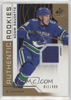 Authentic Rookies - Adam Gaudette #/499